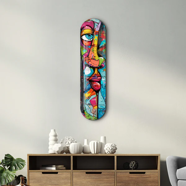 \Face Abstract | Glass Wall Art - Image 3