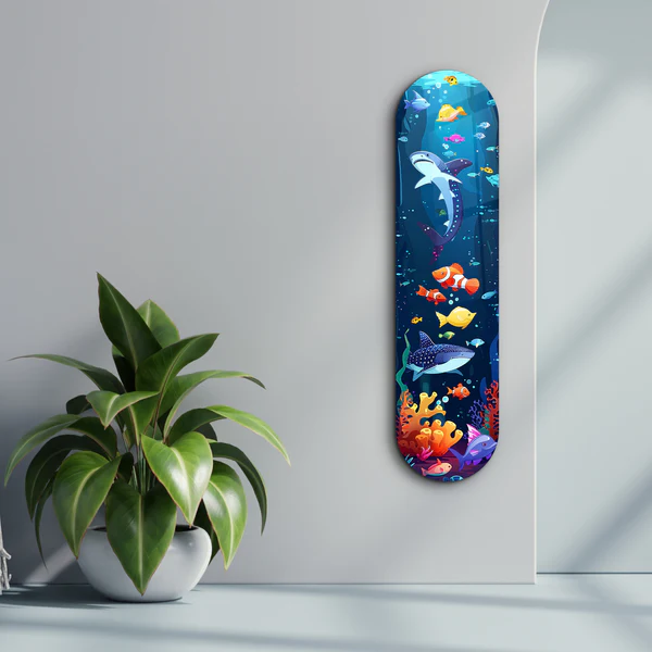 Sweet Shark 1 | Glass Wall Art - Image 2