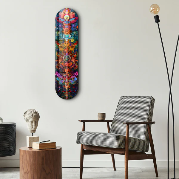 Bohemian Flower Dream V3 | Glass Wall Art - Image 2