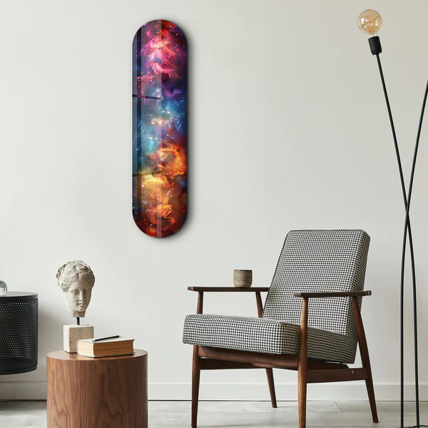 Colourful Space V1 | Glass Wall Art - Image 2