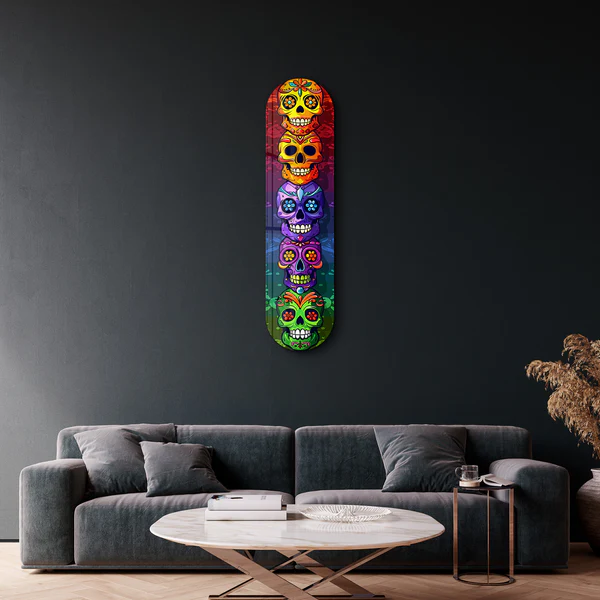Sugar Skulls V2 | Glass Wall Art - Image 2