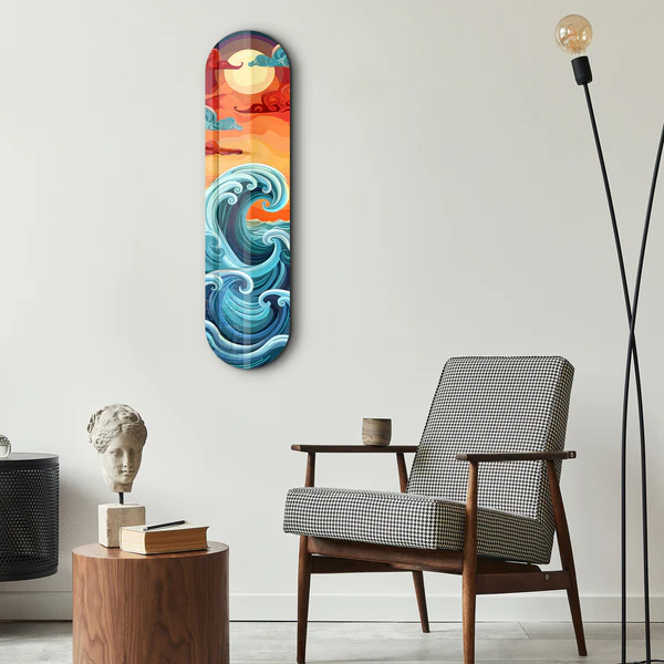 Ocean Waves V4 | Glass Wall Art - Image 3