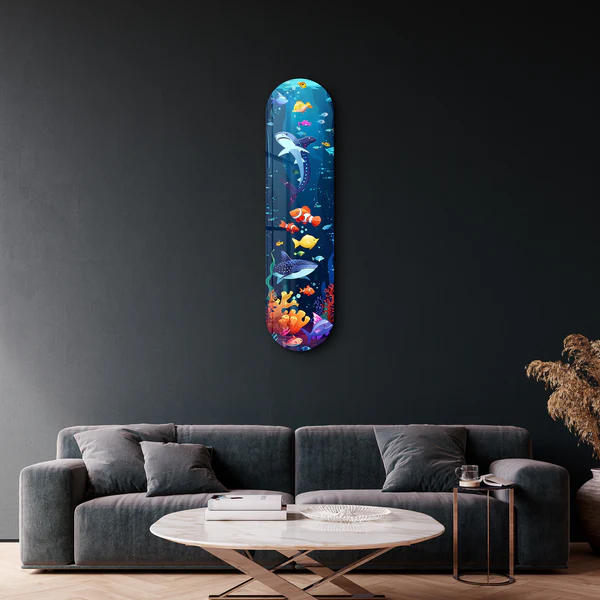 Sweet Shark 1 | Glass Wall Art - Image 3