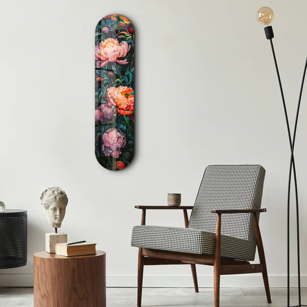 Flowers Painting V2 | Glass Wall Art - Image 2