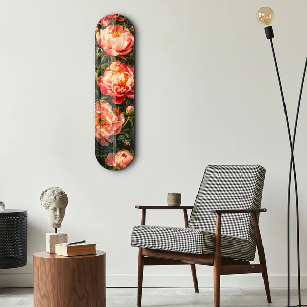 Flowers Painting V3 | Glass Wall Art - Image 2