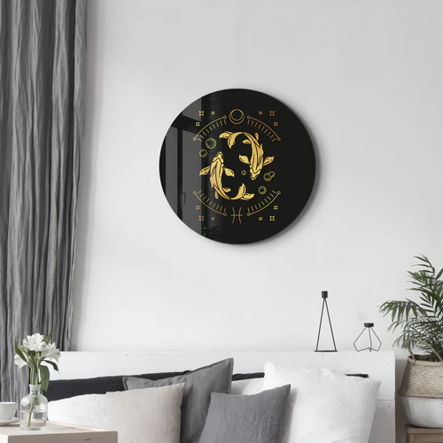 ・"Zodiac Signs - Pisces"・Rounded Glass Wall Art - Image 2
