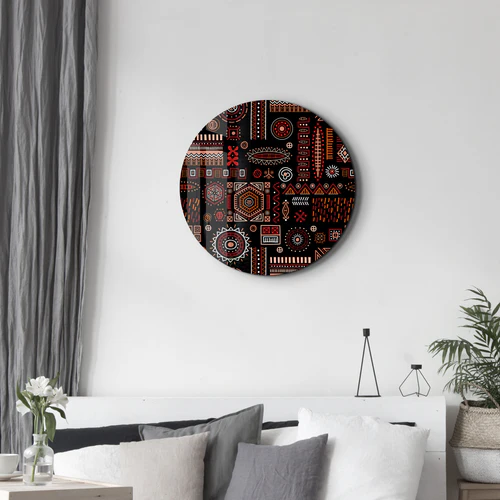 ・"Scandinavian Black"・Rounded Glass Wall Art - Image 2