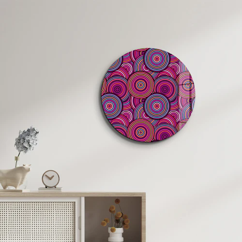 ・"Purple Dream"・Rounded Glass Wall Art - Image 3