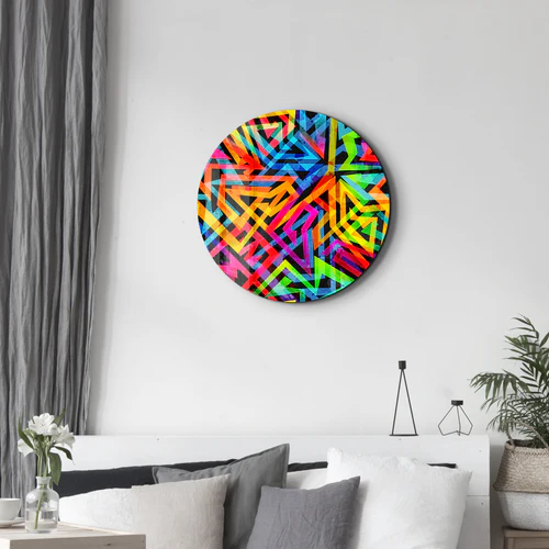 ・"Mixed 2"・Rounded Glass Wall Art - Image 3