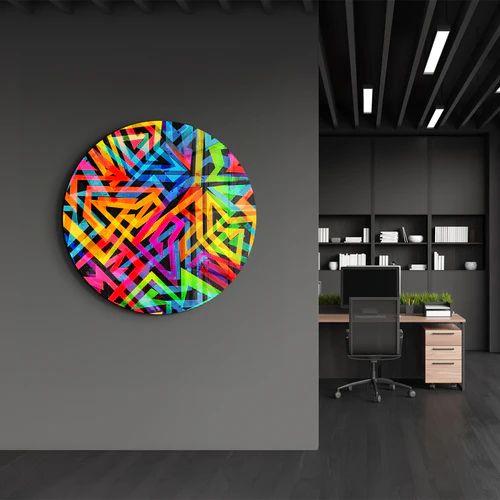 ・"Mixed 2"・Rounded Glass Wall Art - Image 2