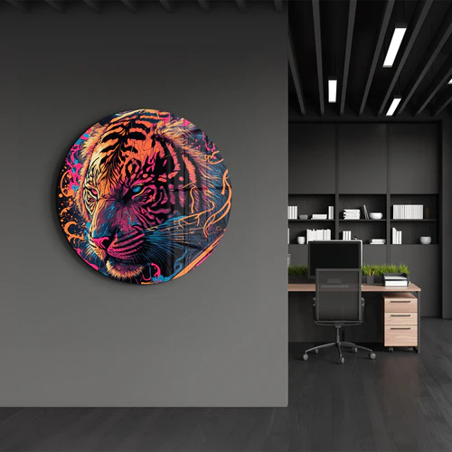 ・"Tayga"・Rounded Glass Wall Art - Image 2