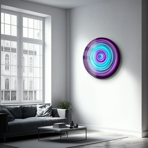 ・"Marble Pattern"・Rounded Glass Wall Art - Image 3