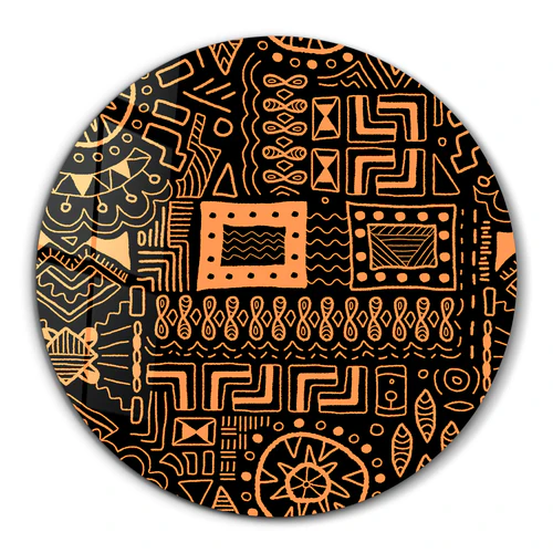 ・"Signs"・Rounded Glass Wall Art