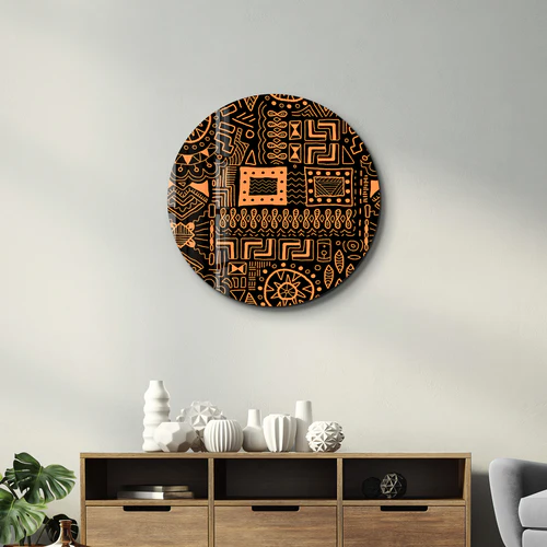 ・"Signs"・Rounded Glass Wall Art - Image 3