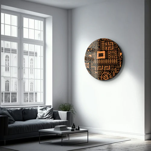 ・"Signs"・Rounded Glass Wall Art - Image 2