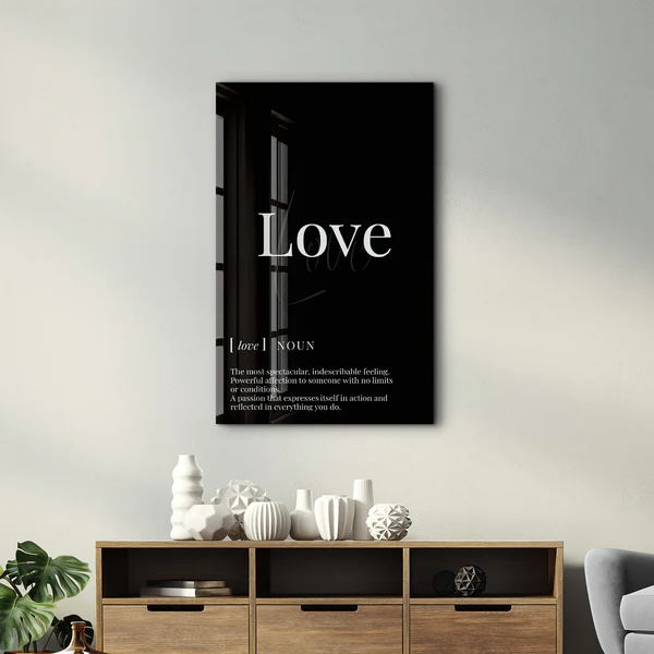 Love | Designers Collection Glass Wall Art - Image 2
