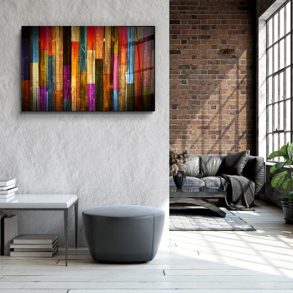 ・"Painted Wood"・Glass Wall Art - Image 3