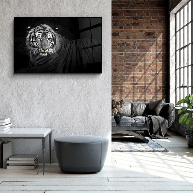 ・"Tiger 4"・Glass Wall Art - Image 3