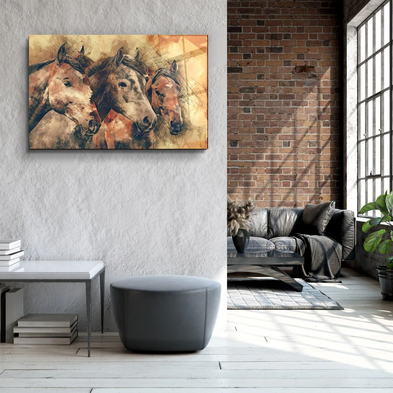 ・"Horses"・Glass Wall Art - Image 2