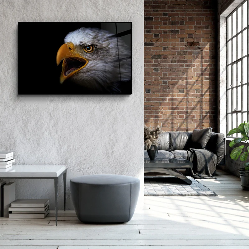 ・"Eagle Scream"・Glass Wall Art - Image 3