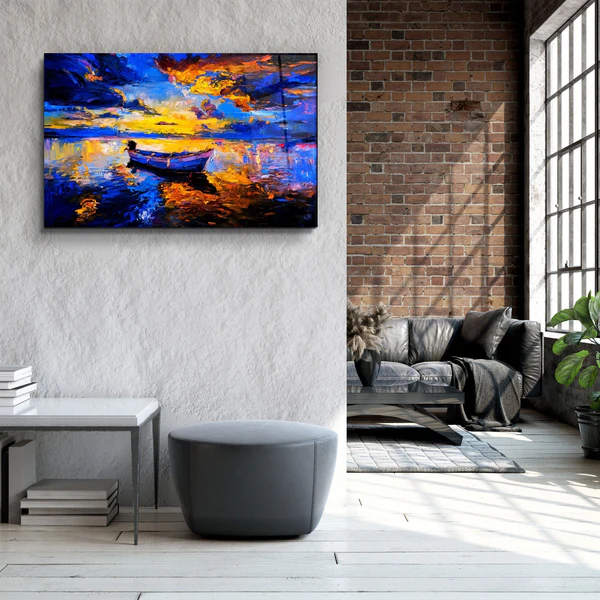 ・"The Boat Painting 2"・Glass Wall Art - Image 3