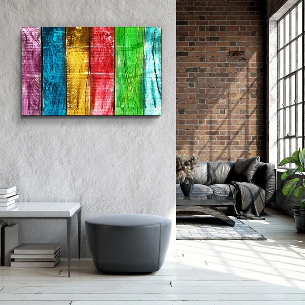 ・"Painted Wood V2"・Glass Wall Art - Image 3