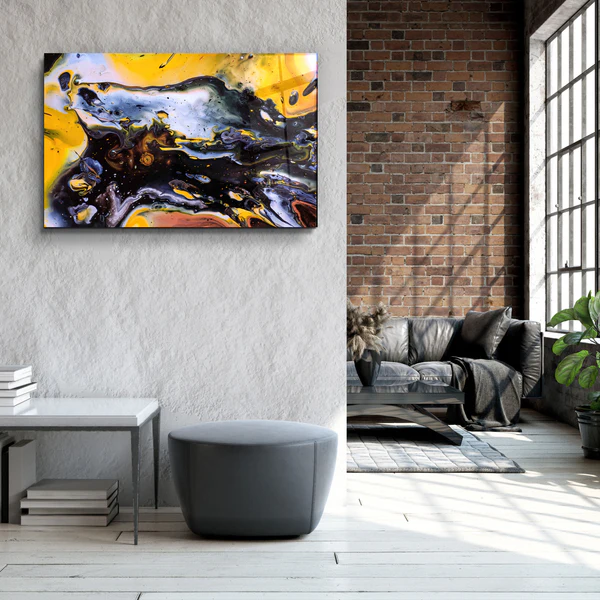・"MarbleTones"・Designer's Collection Glass Wall Art - Image 3