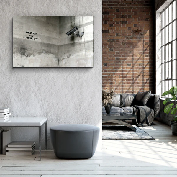 ・"Banksy - What Are You Looking At?"・Designer's Collection Glass Wall Art - Image 2