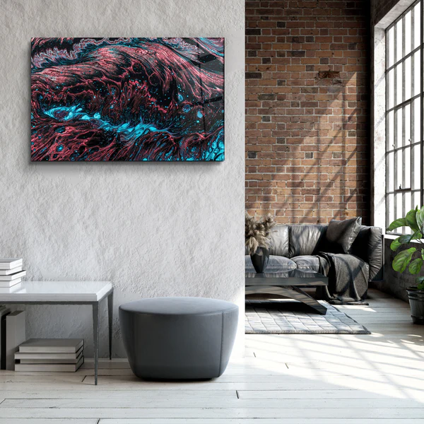 ・"Color Waves"・Designer's Collection Glass Wall Art - Image 3