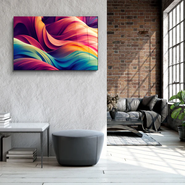 ・"Silky Waves"・ Glass Wall Art - Image 3