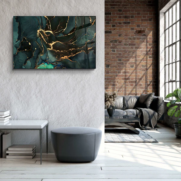 ・"Marble Collection H12"・Glass Wall Art