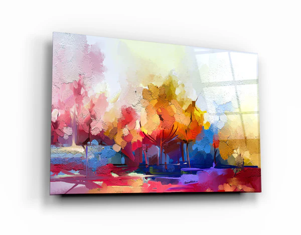 ・"Abstract Oil Painting"・Glass Wall Art
