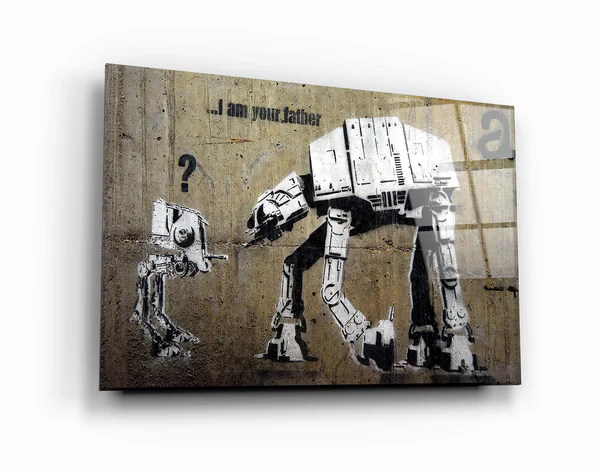 ・"Banksy - I am Your Father"・Glass Wall Art