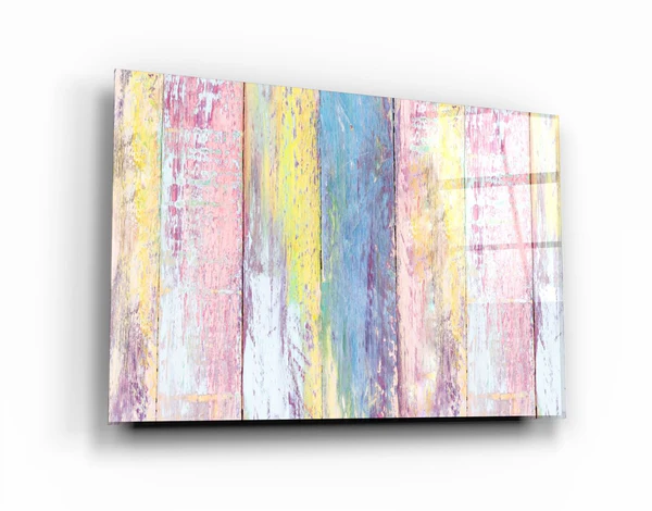 ・"Painted Wood"・Glass Wall Art