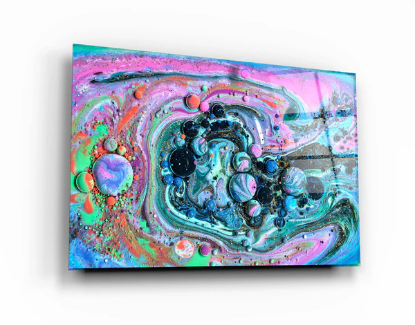 ・"Marble Galaxy"・Glass Wall Art
