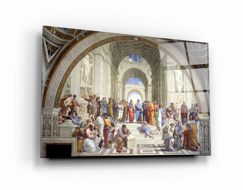・"Raphael's The School of Athens (1511)"・Glass Wall Art