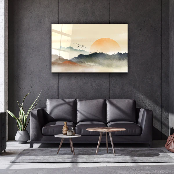 ・"Ink Wash Painting"・Glass Wall Art - Image 2