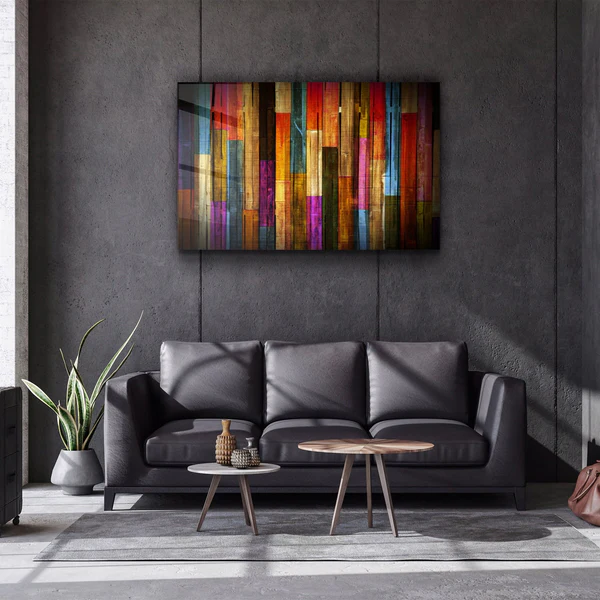 ・"Painted Wood"・Glass Wall Art - Image 2