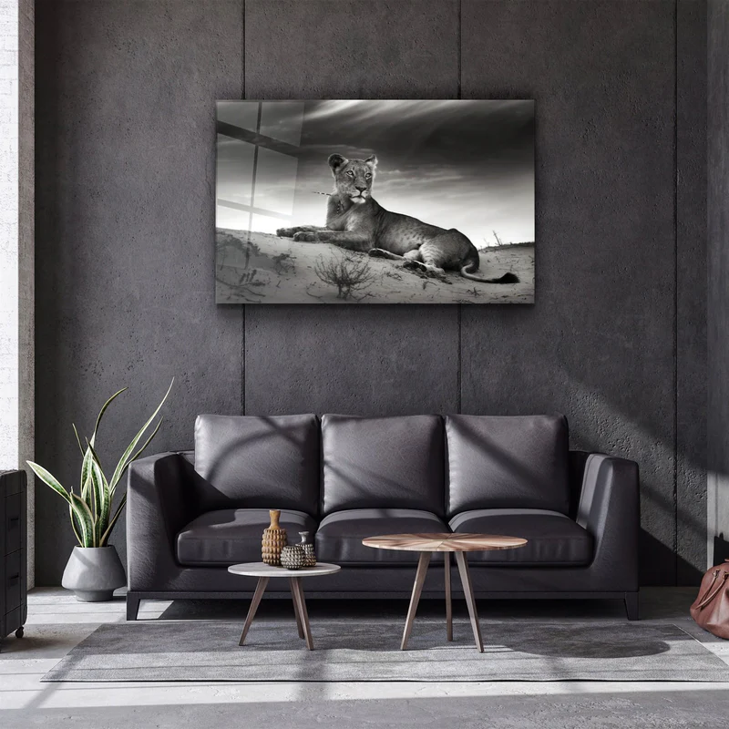・"Lioness"・Glass Wall Art - Image 3