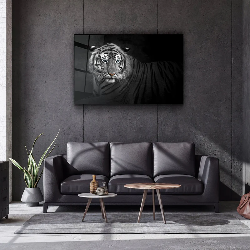 ・"Tiger 4"・Glass Wall Art - Image 2