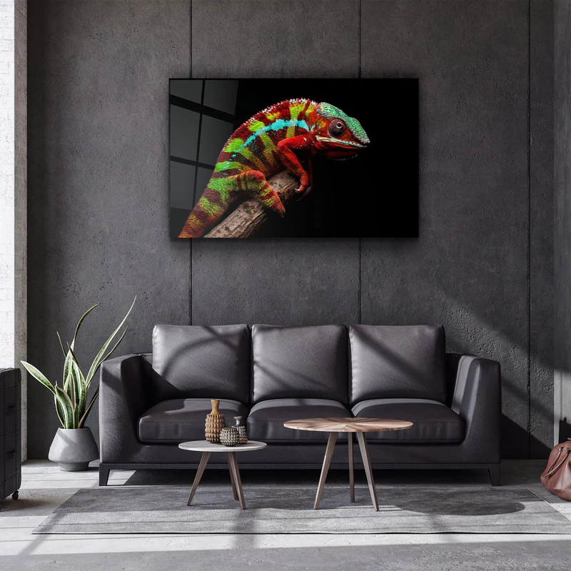 ・"Chameleon"・Glass Wall Art - Image 3