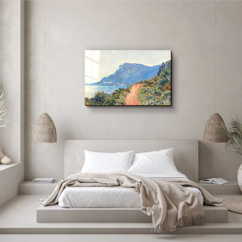 ・"Claude Monet The Corniche Landscape Painting (1884)"・Glass Wall Art - Image 3