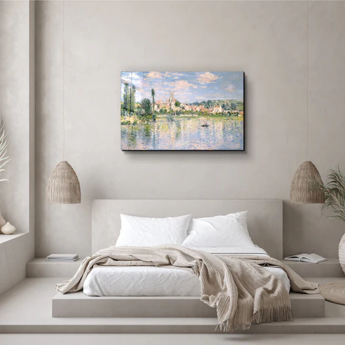 ・"Vétheuil in Summer (1880) by Claude Monet"・Glass Wall Art - Image 2