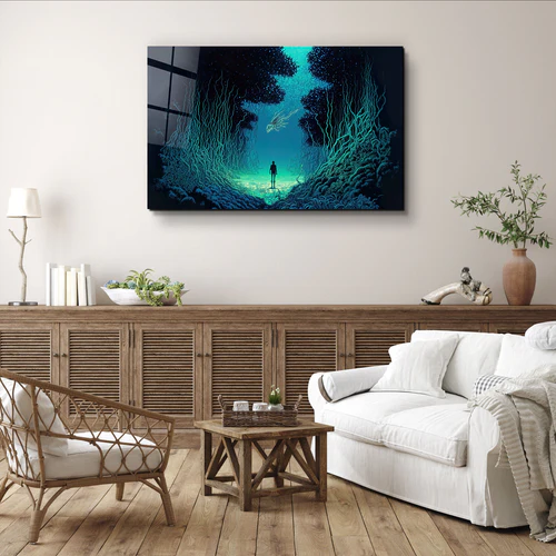 ・"Lost at Sea"・Secret World Collection Glass Wall Art - Image 3