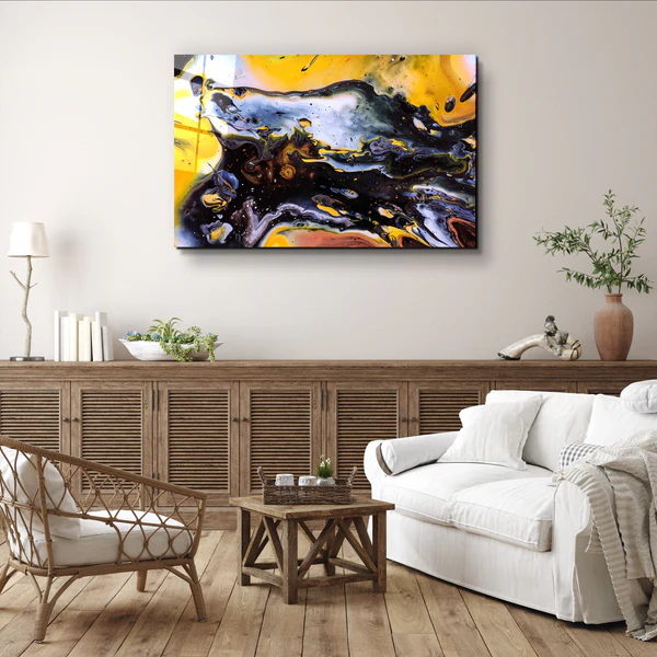 ・"MarbleTones"・Designer's Collection Glass Wall Art - Image 2