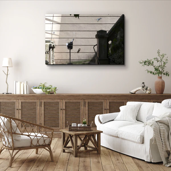・"Banksy - Champagne and Mouse"・Designer's Collection Glass Wall Art - Image 2