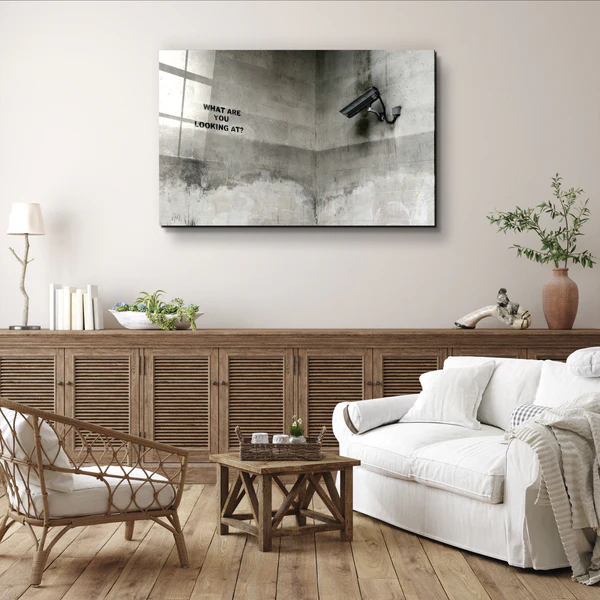・"Banksy - What Are You Looking At?"・Designer's Collection Glass Wall Art - Image 3