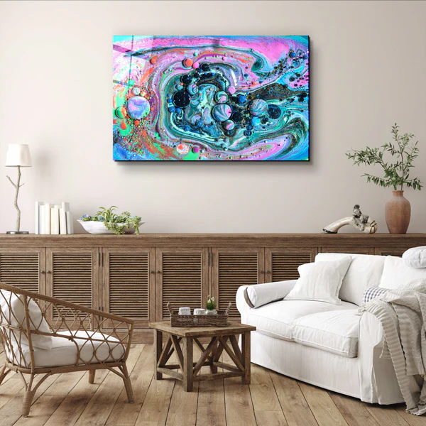 ・"Marble Galaxy"・Glass Wall Art - Image 2
