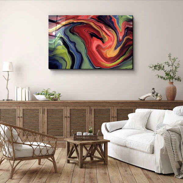 ・"Marble Collection H19"・Glass Wall Art - Image 2