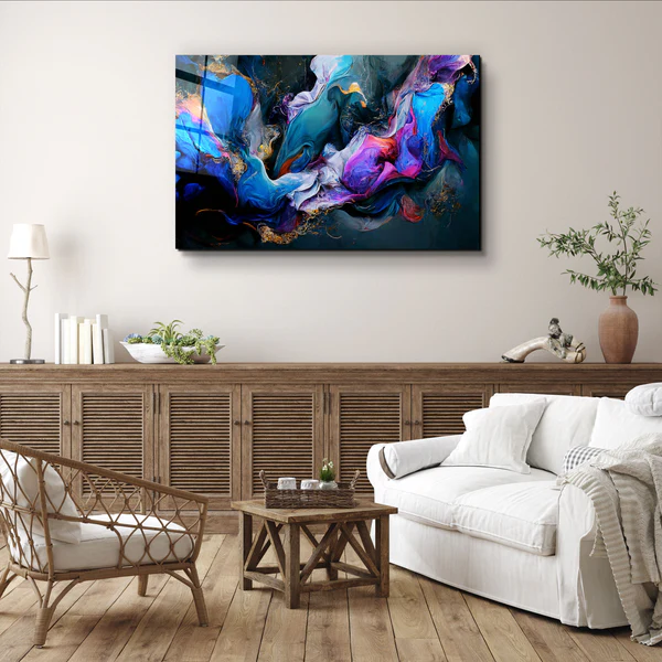 ・"Abstract Oil Painting"・Glass Wall Art - Image 2